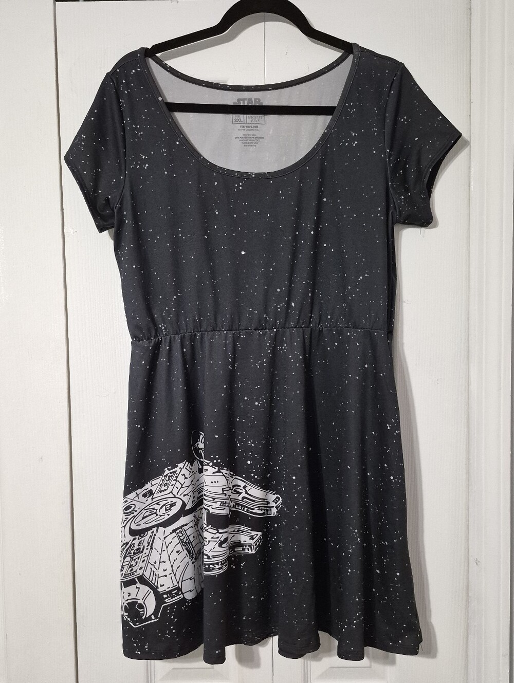 Star Wars Black Speckled Millennium Falcon Mini Dress